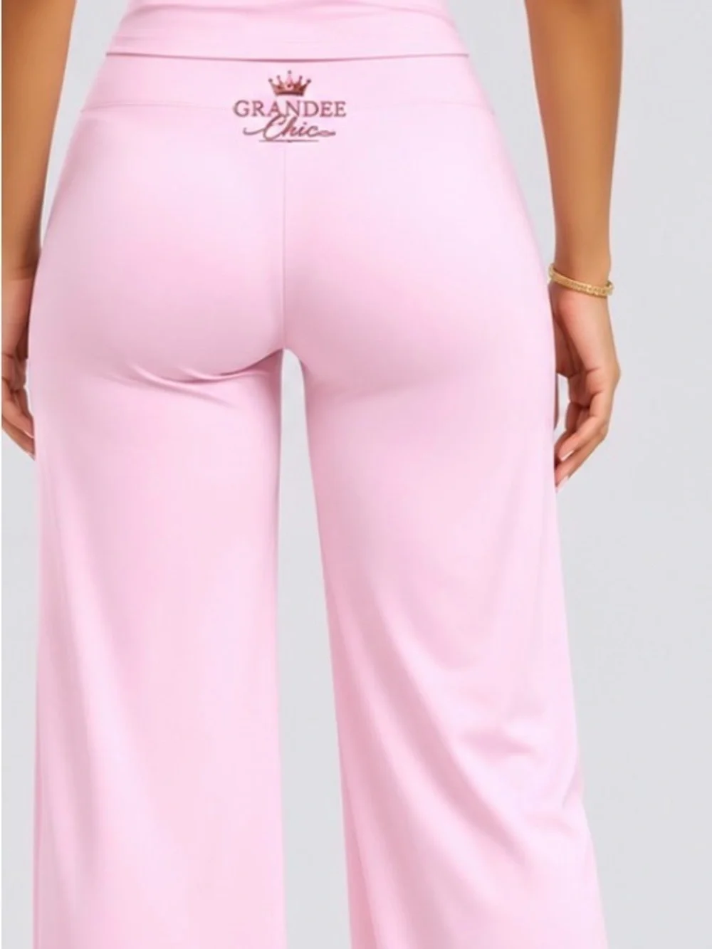 Pink Wide-Leg set “2 pieces “